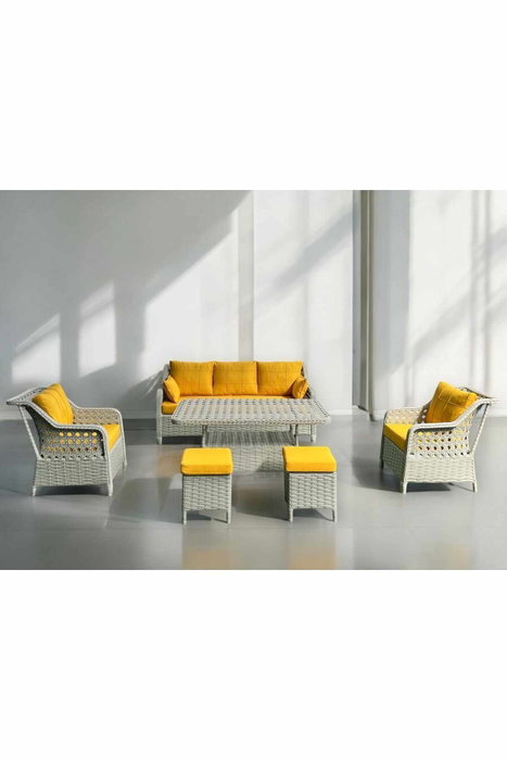 Hanah Home Conjunto de Jardín Rondi Amarillo y Gris Hanah Home Conjunto de Jardín Rondi Amarillo y Gris